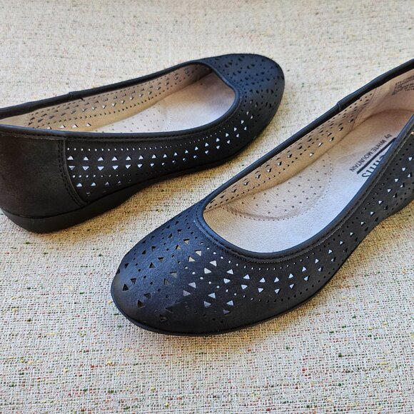 Cliffs by White Mountain Flats Women 7.5 Comfort ballet Black Shoes - Picture 3 of 14